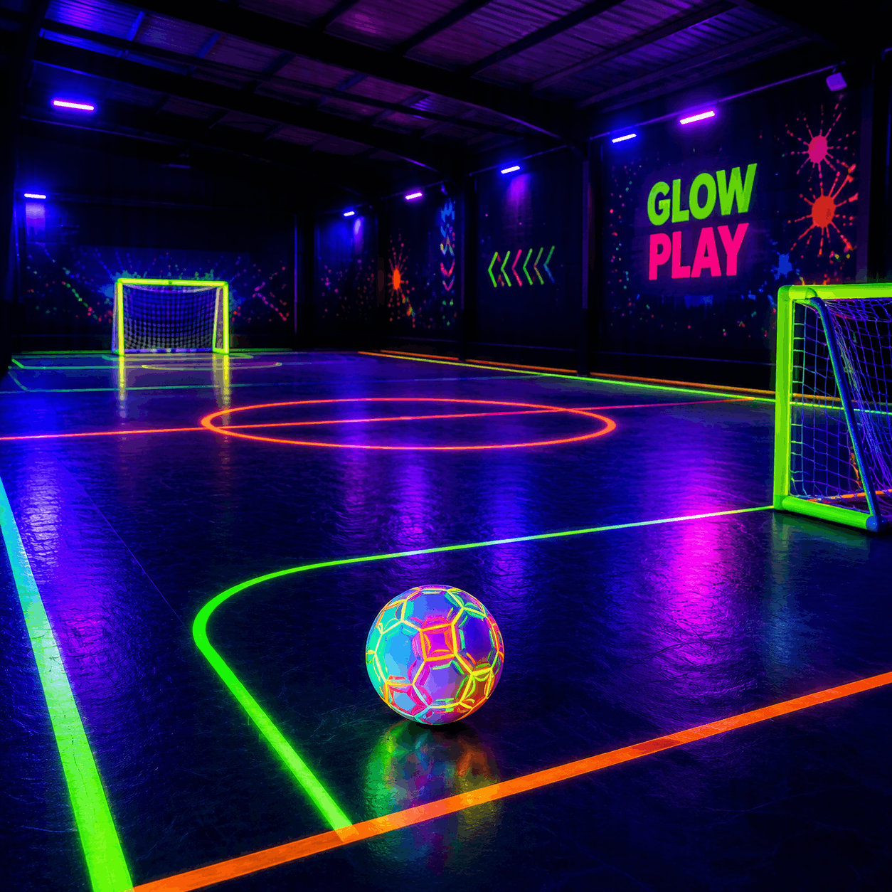 Glow in the dark: Voetbaltoernooi